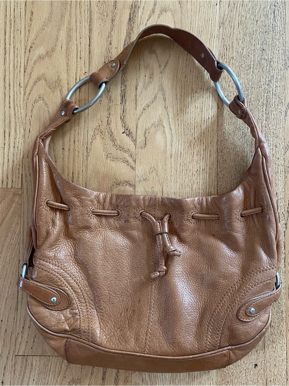 Vtg Sigrid Olsen Leather Hobo Shoulder Bag Brown Slouchy Purse Classic Boho - Picture 3 of 15
